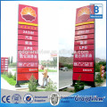 Large custom outdoor led advertising filling station pylon sign